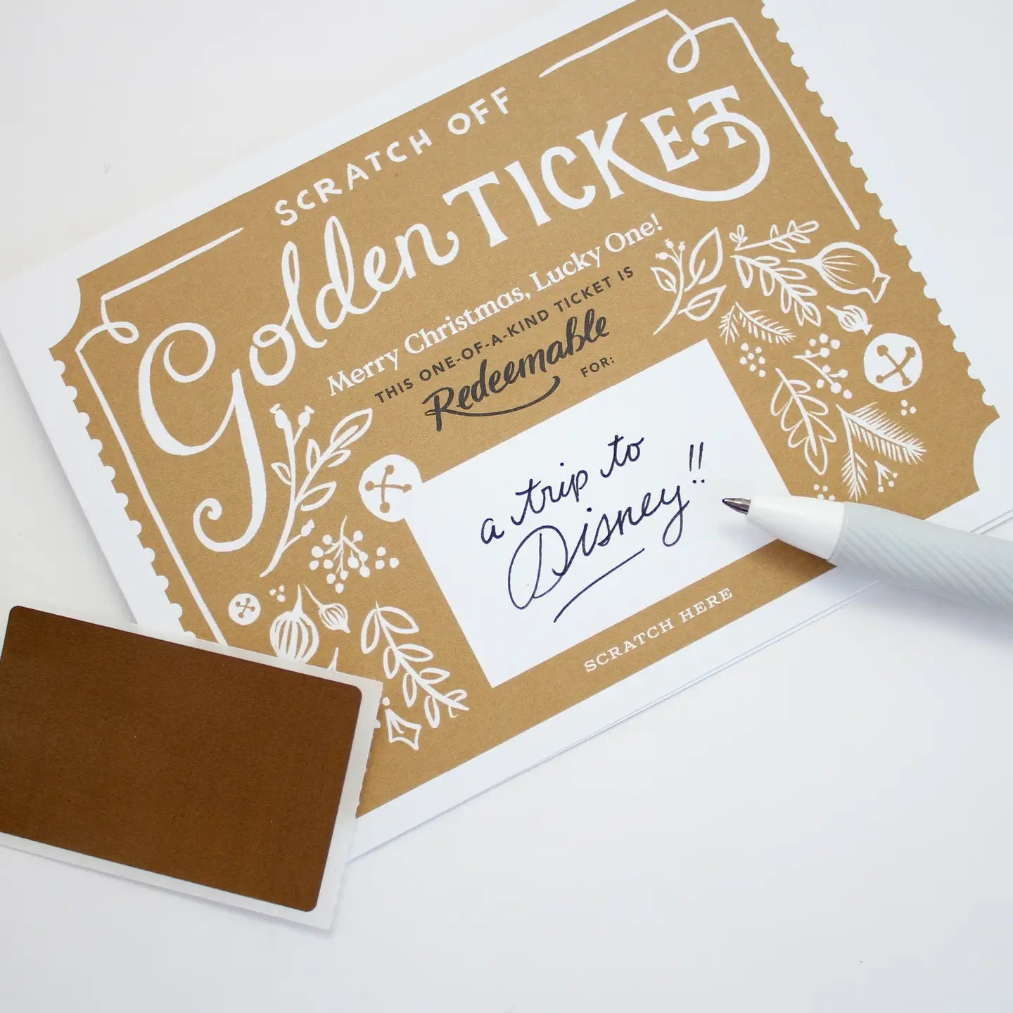Scratch-Off Card - Christmas Golden Ticket