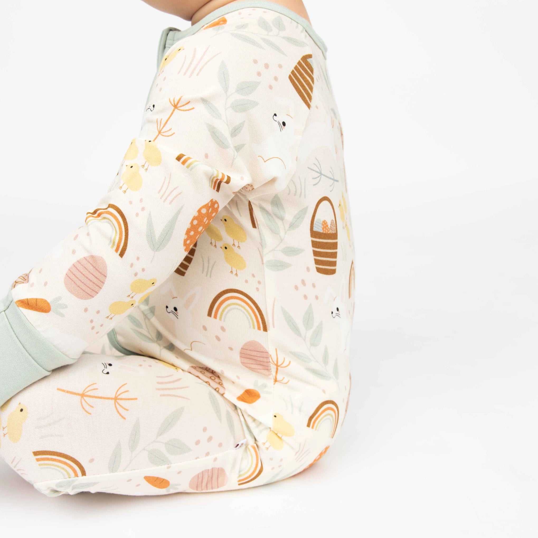 Kids Easter Pajamas - Convertible Footies