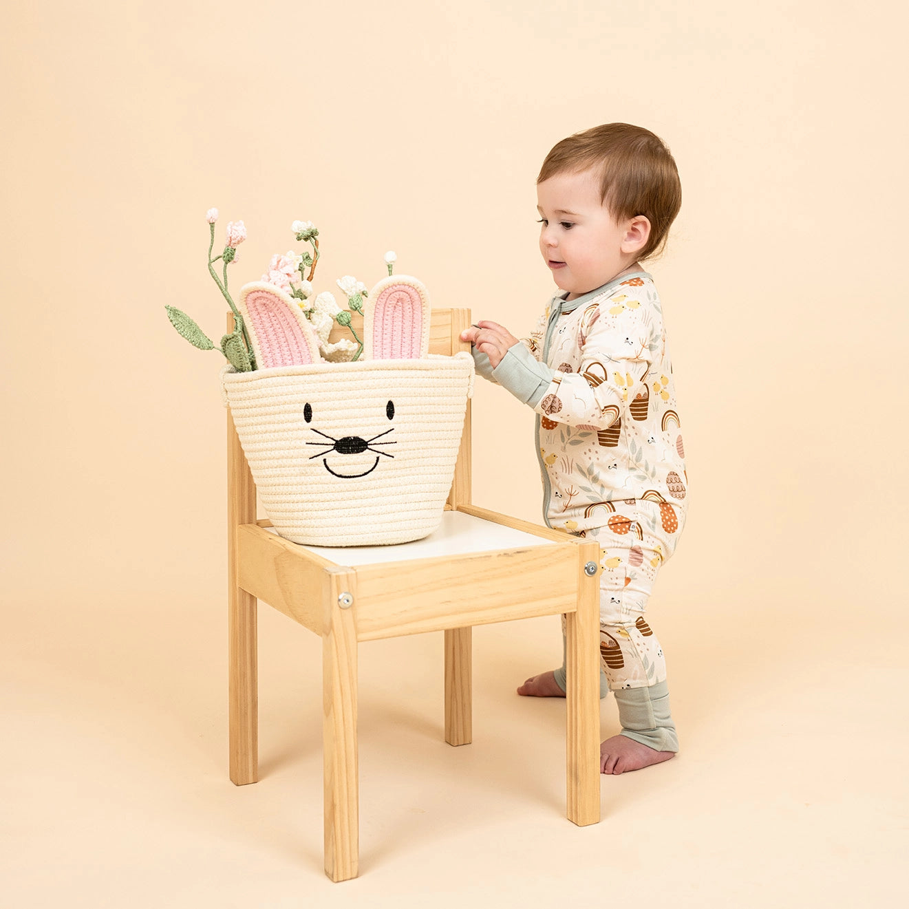 Kids Easter Pajamas - Convertible Footies