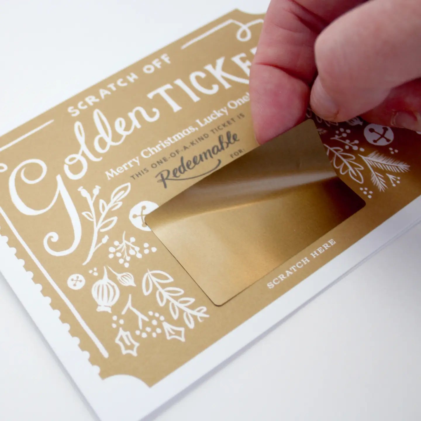 Scratch-Off Card - Christmas Golden Ticket