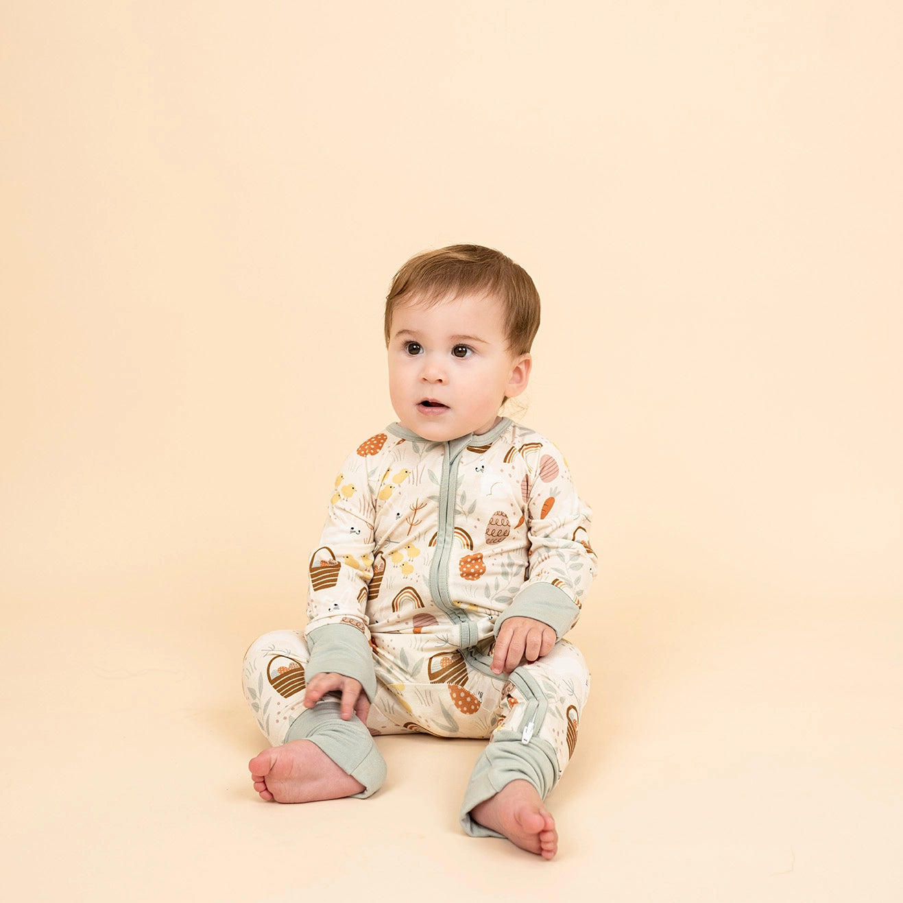 Kids Easter Pajamas - Convertible Footies