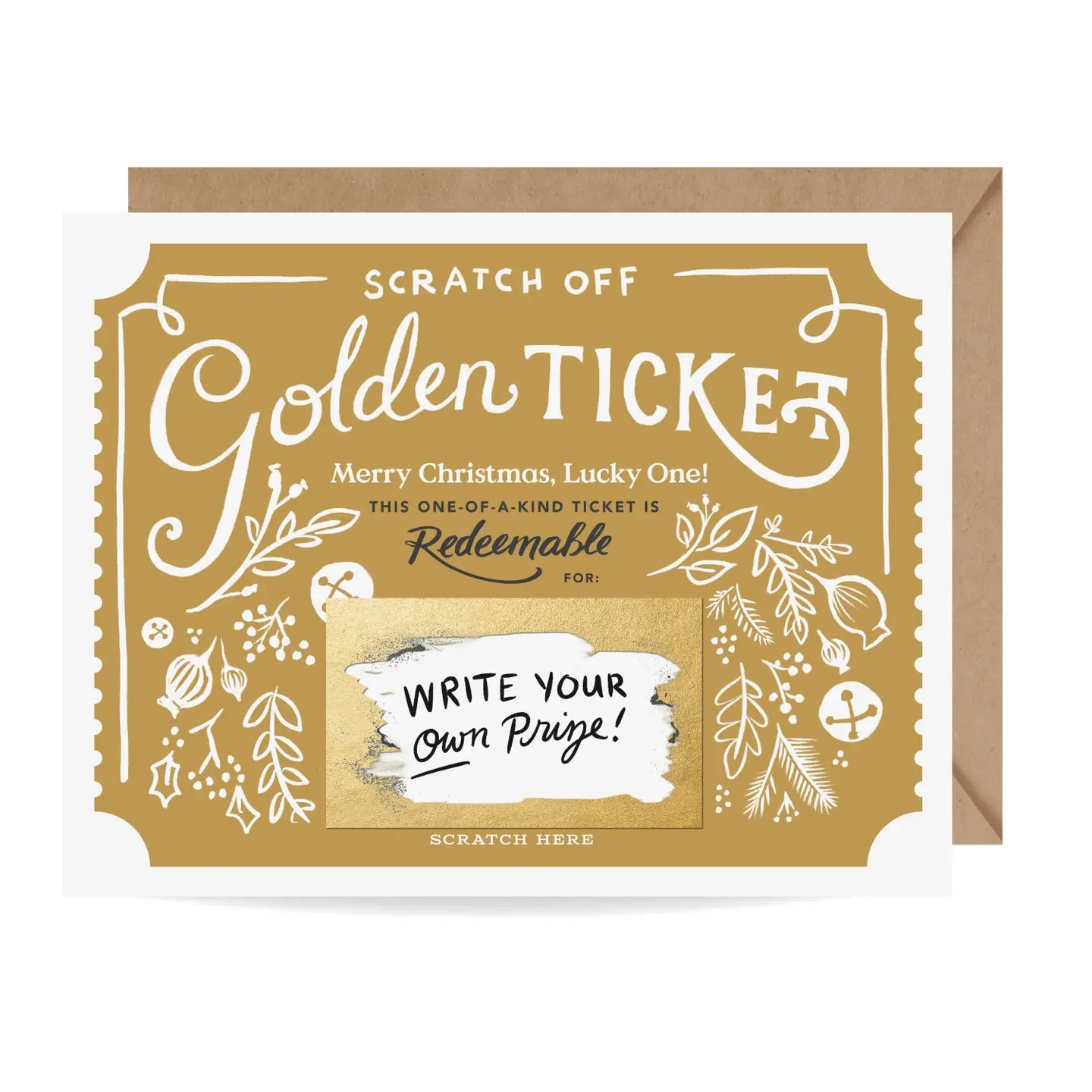 Scratch-Off Card - Christmas Golden Ticket