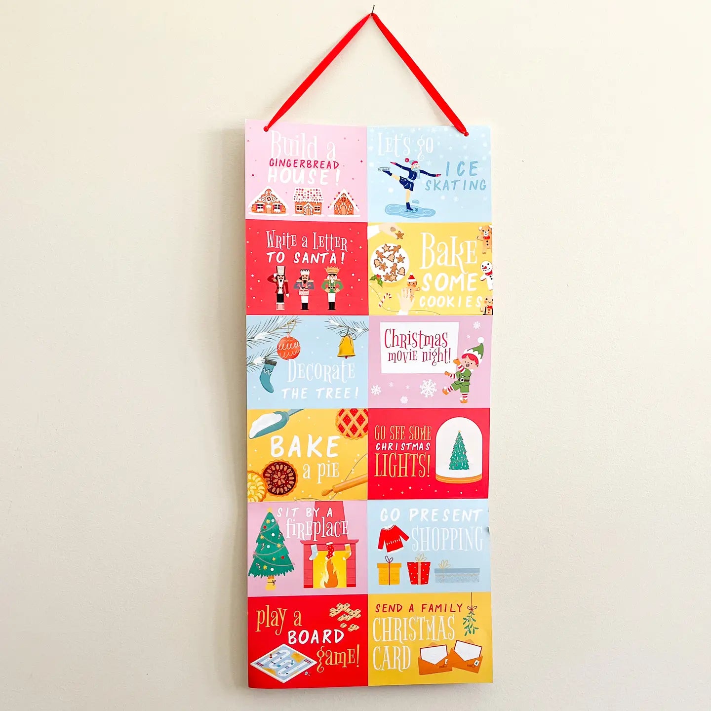 Christmas Countdown Hanging Activity Chart