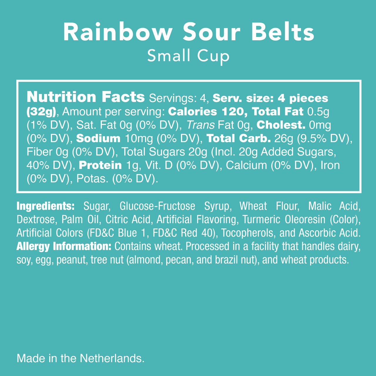 Candy Club - Rainbow Sour Belts