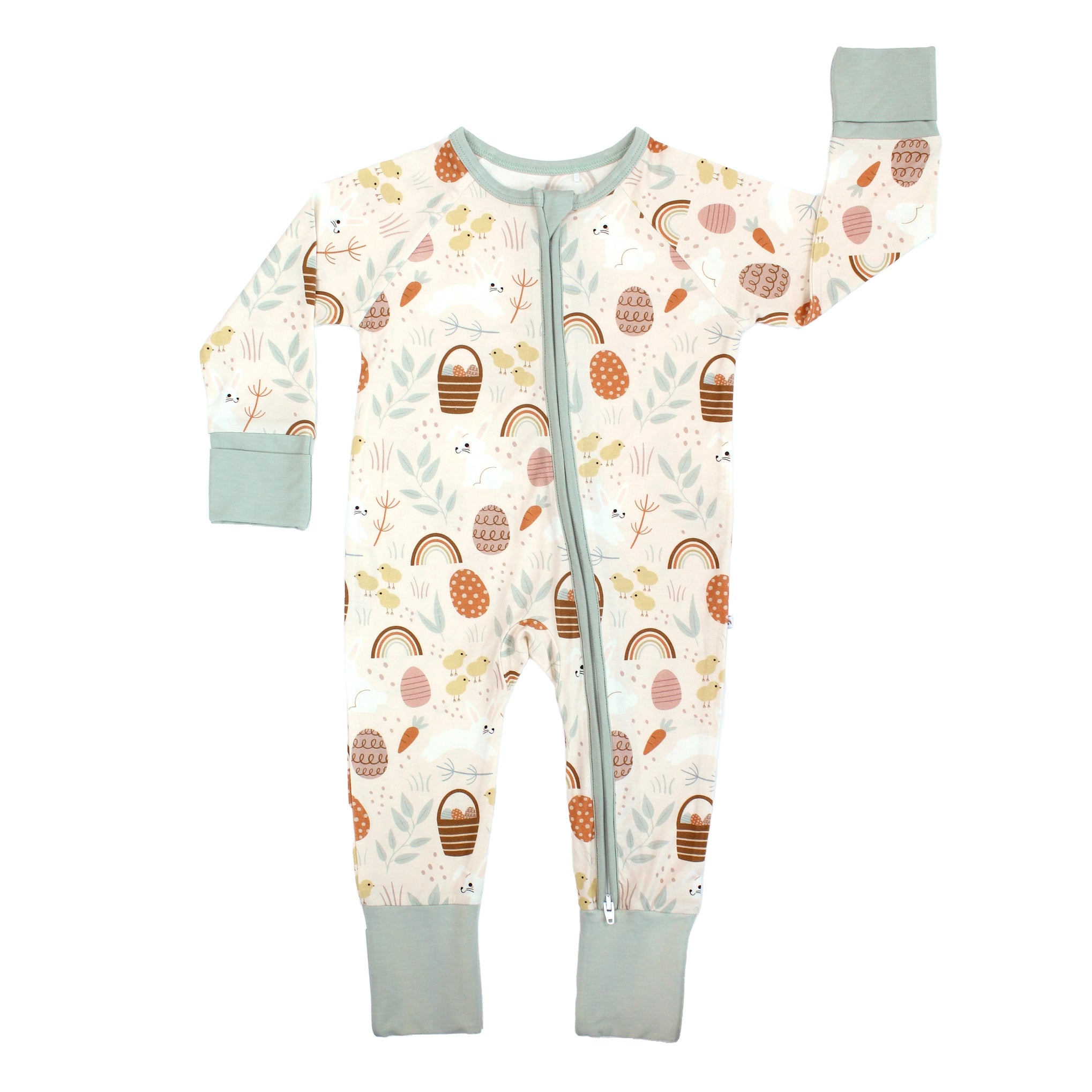 Kids Easter Pajamas - Convertible Footies