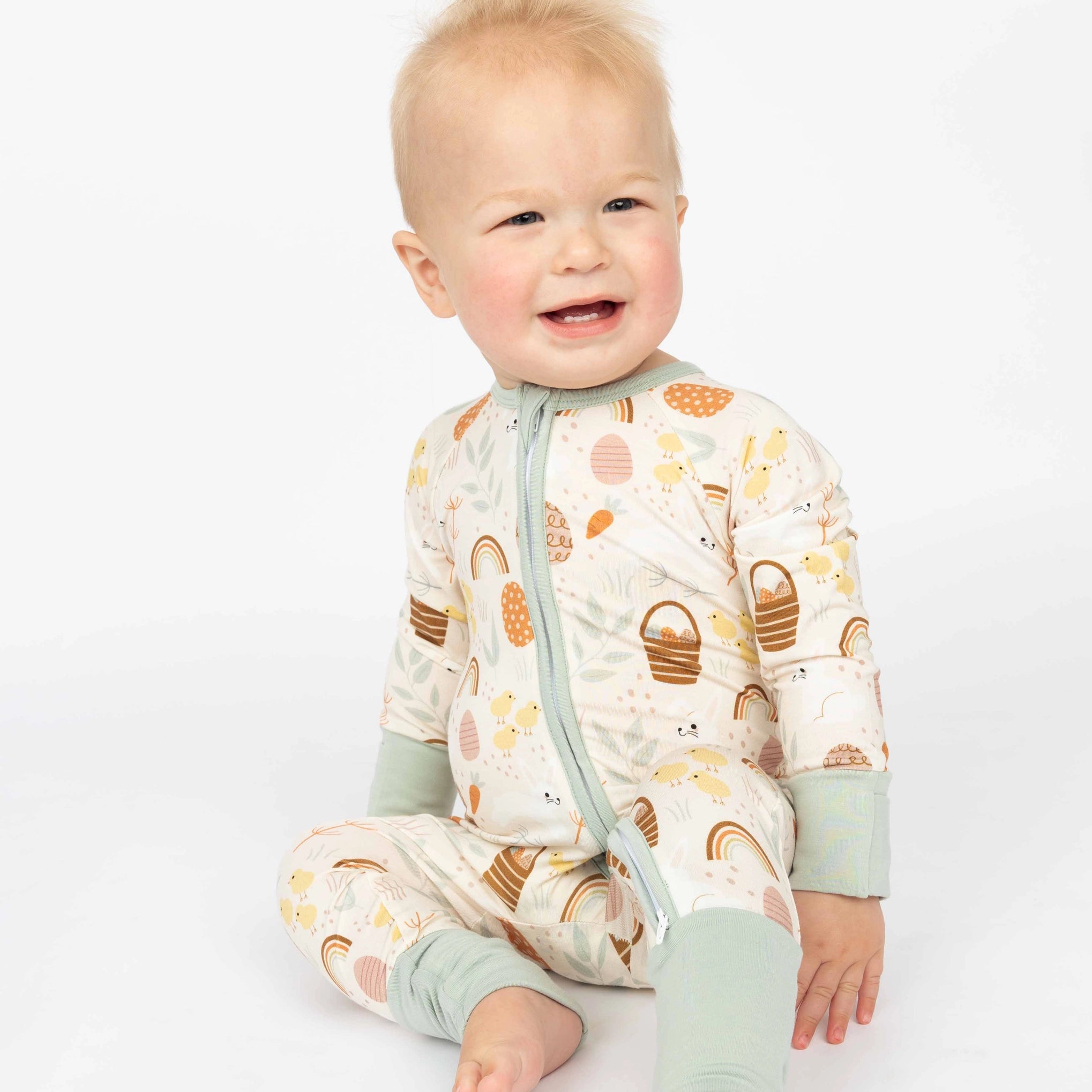 Kids Easter Pajamas - Convertible Footies
